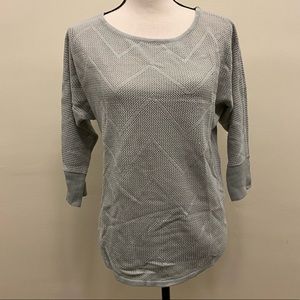 New York & Company Gray 3/4 Sleeve Sweater